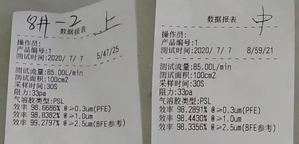 過水三次前后濾效對(duì)比
